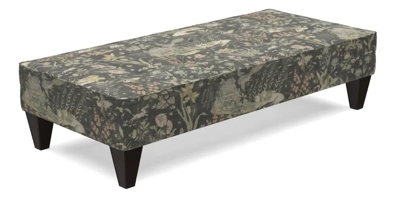 Kirdford Footstool in Linwood Omega Velvet Capri