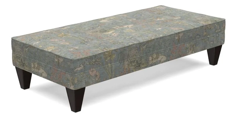 Kirdford Footstool in Linwood Omega Velvet Capri