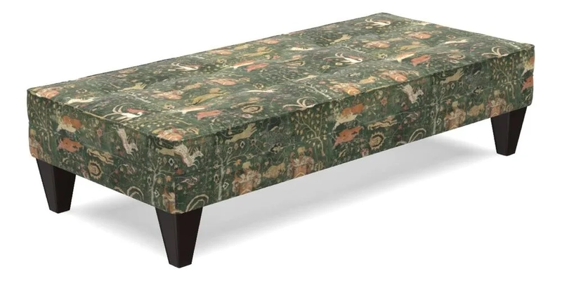 Kirdford Footstool in Linwood Omega Velvet Capri