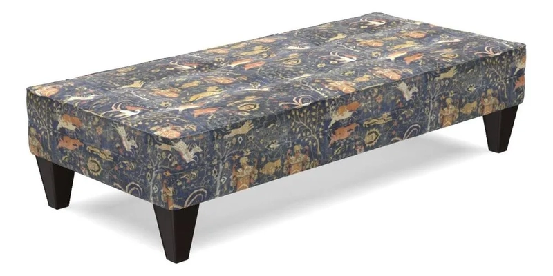 Kirdford Footstool in Linwood Omega Velvet Capri