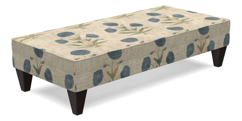 Kirdford Footstool in Linwood Omega Velvet Capri