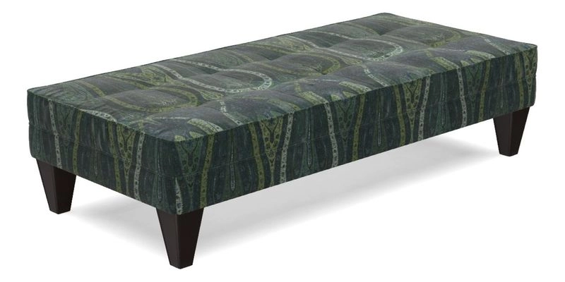 Kirdford Footstool in Linwood Omega Velvet Capri