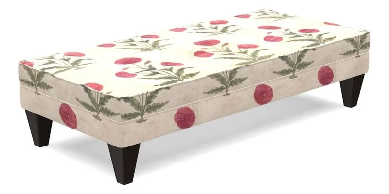 Kirdford Footstool in Linwood Omega Velvet Capri