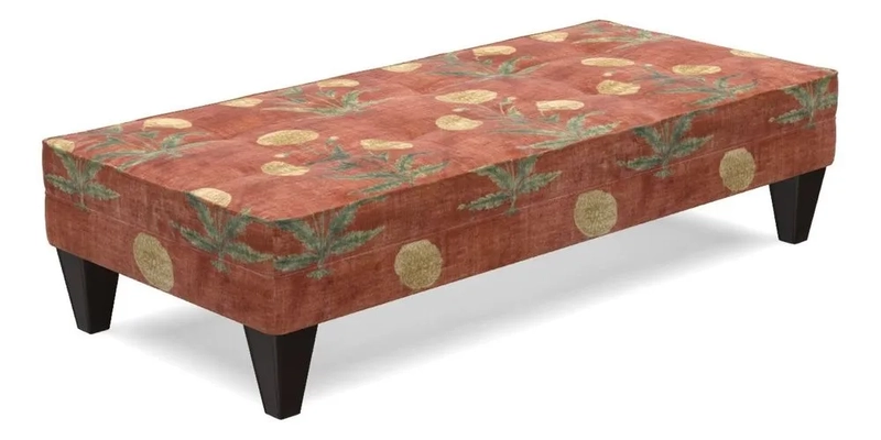 Kirdford Footstool in Linwood Omega Velvet Capri