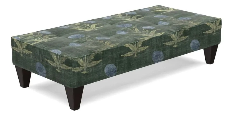 Kirdford Footstool in Linwood Omega Velvet Capri