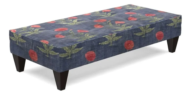 Kirdford Footstool in Linwood Omega Velvet Capri