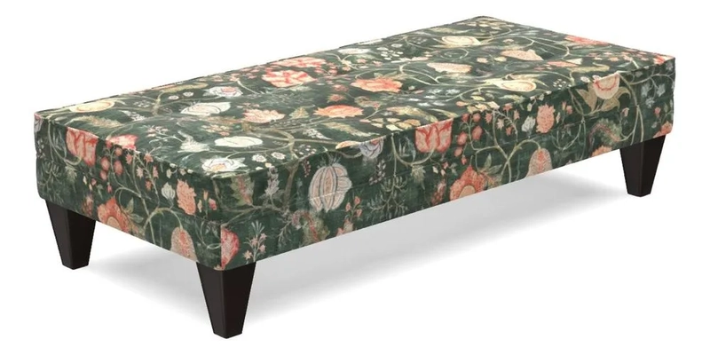 Kirdford Footstool in Linwood Omega Velvet Capri