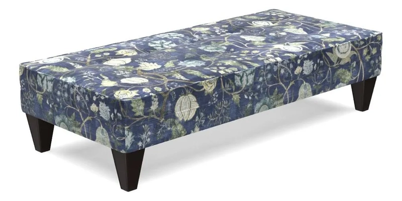 Kirdford Footstool in Linwood Omega Velvet Capri
