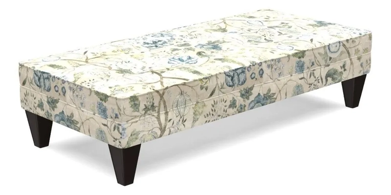 Kirdford Footstool in Linwood Omega Velvet Capri