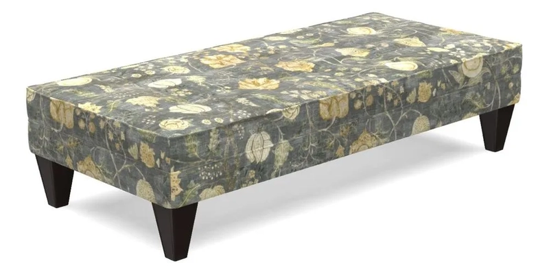 Kirdford Footstool in Linwood Omega Velvet Capri