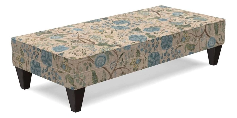 Kirdford Footstool in Linwood Omega Velvet Capri