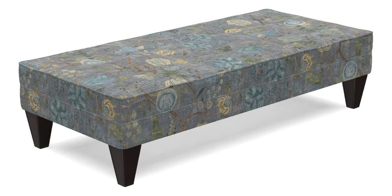Kirdford Footstool in Linwood Omega Velvet Capri