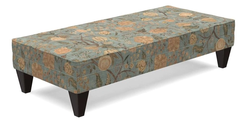 Kirdford Footstool in Linwood Omega Velvet Capri