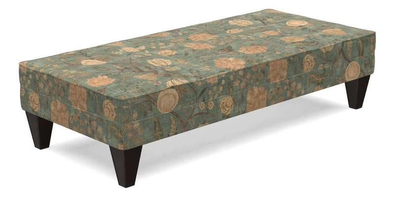 Kirdford Footstool in Linwood Omega Velvet Capri