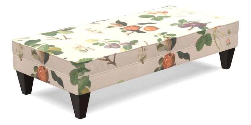 Kirdford Footstool in Linwood Omega Velvet Capri