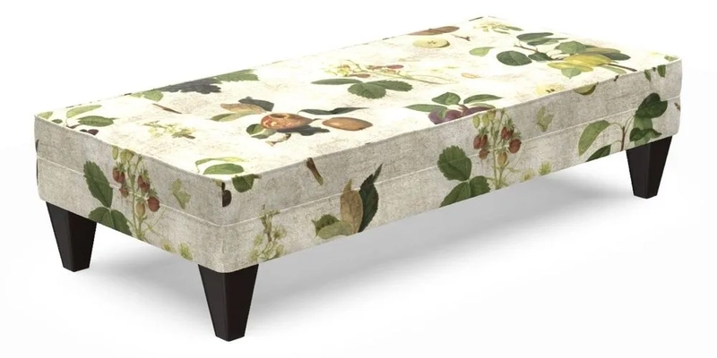 Kirdford Footstool in Linwood Omega Velvet Capri