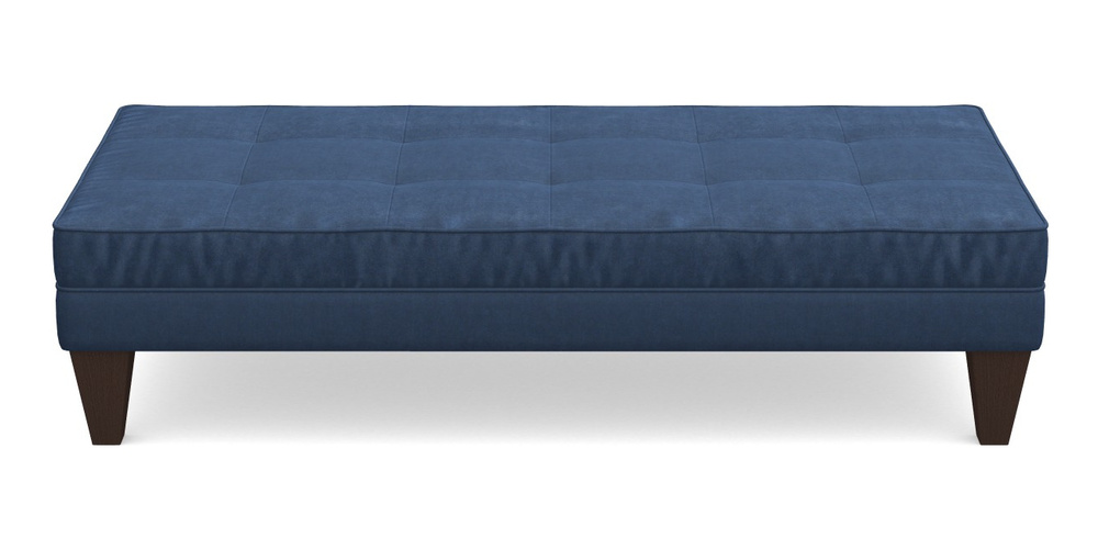 Product photograph of Kirdford Footstool In Clever Tough And Eco Velvet - Agean from Sofas and Stuff Limited