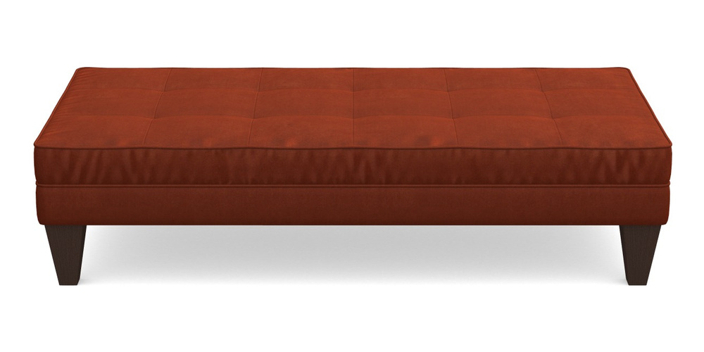 Product photograph of Kirdford Footstool In Clever Tough And Eco Velvet - Tawny from Sofas and Stuff Limited