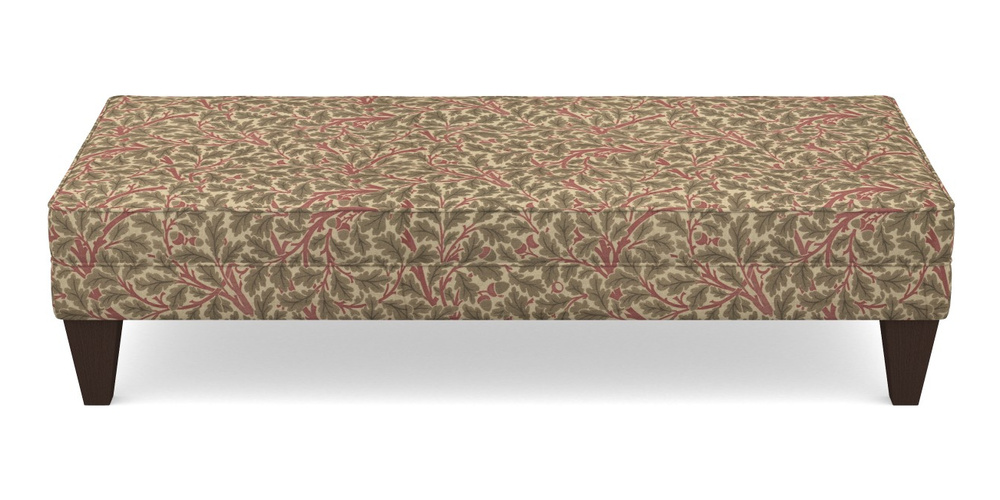 Product photograph of Kirdford Footstool In V A Drawn From Nature Collection - Oak Tree - Red from Sofas and Stuff Limited