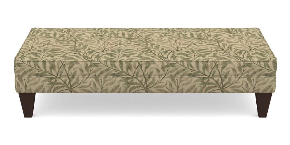 Product photograph of Kirdford Footstool In V A Drawn From Nature - Willow Bough Large - Light Green from Sofas and Stuff Limited