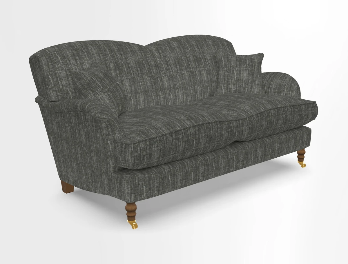 Kentwell 3 Seater 2 Hump Sofa in RHS Botanicals Henry Moon Lions Tail Teal