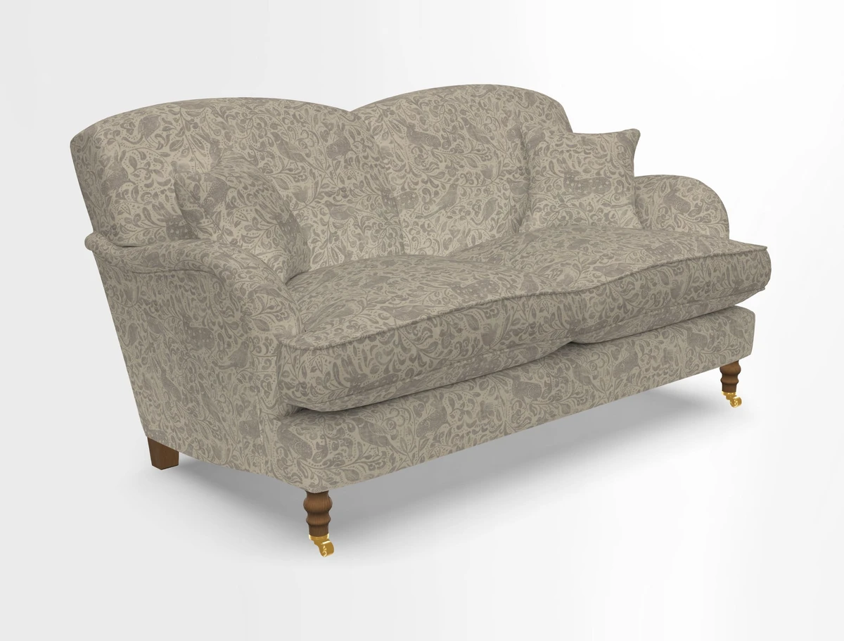 Kentwell 3 Seater 2 Hump Sofa in RHS Botanicals Henry Moon Lions Tail Teal