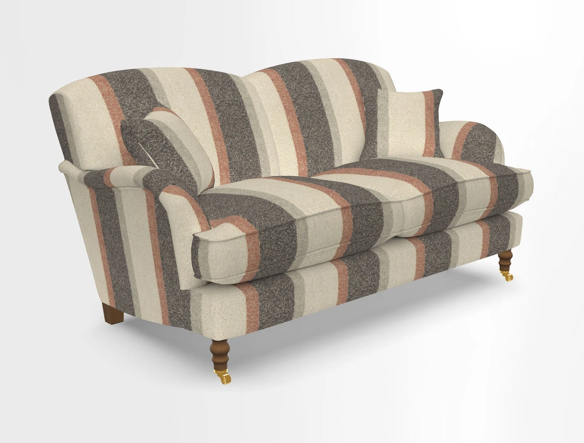 Kentwell 3 Seater 2 Hump Sofa in RHS Botanicals Henry Moon Lions Tail Teal