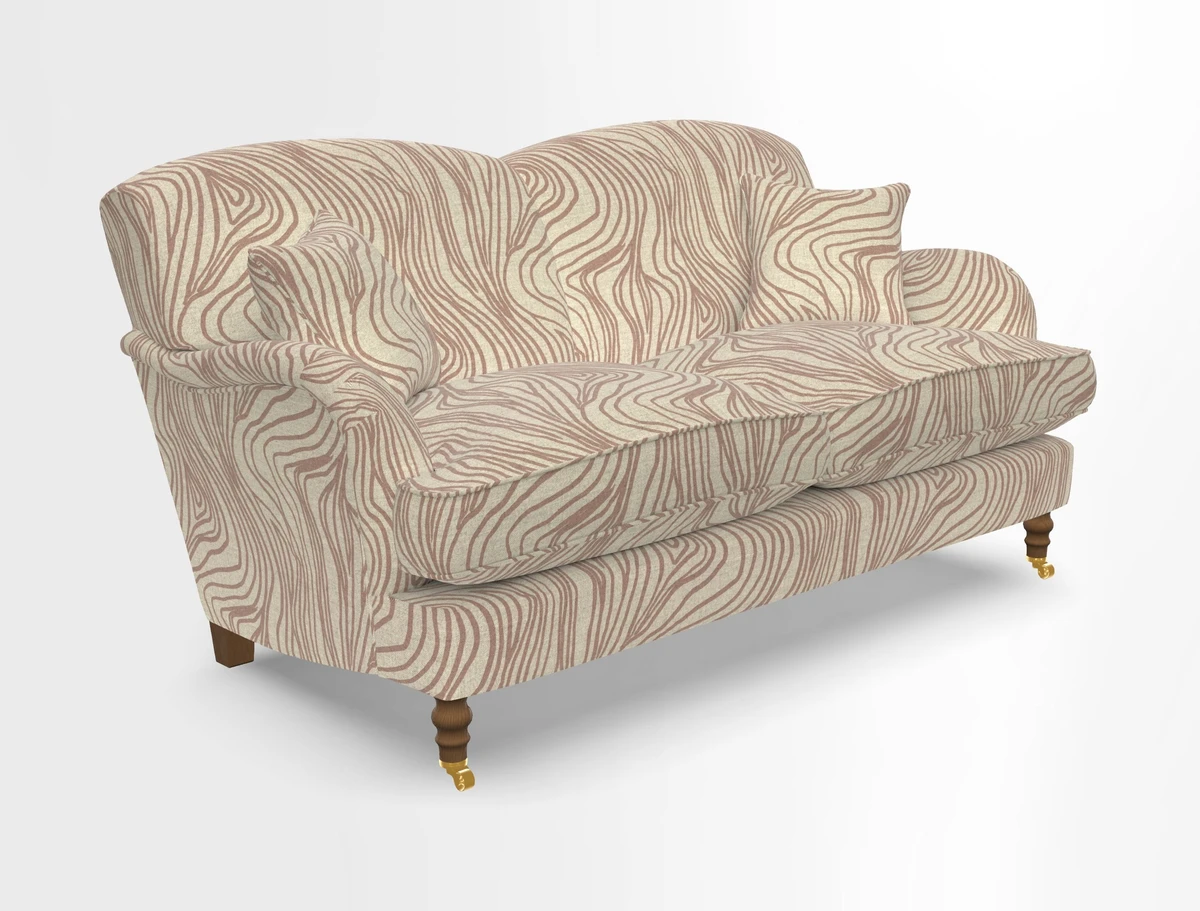 Kentwell 3 Seater 2 Hump Sofa in RHS Botanicals Henry Moon Lions Tail Teal