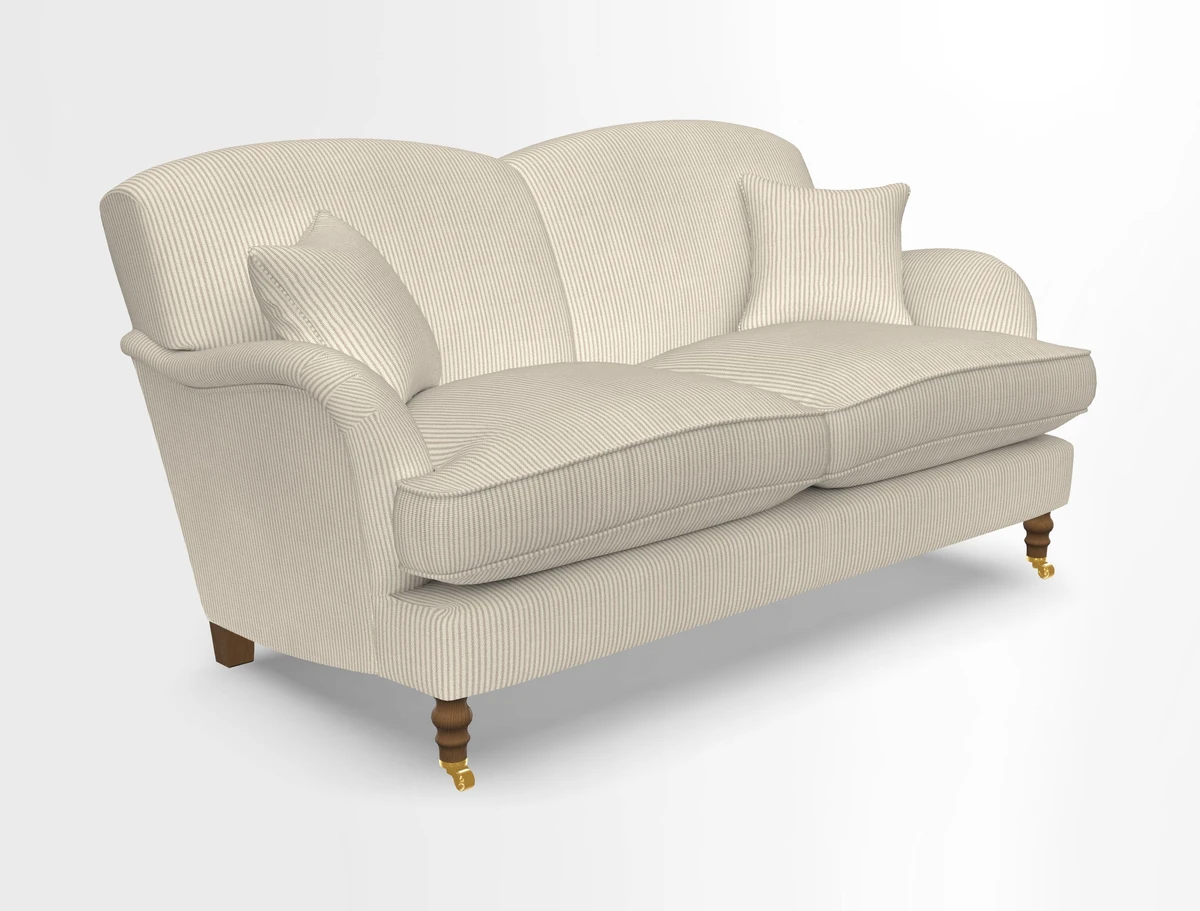 Kentwell 3 Seater 2 Hump Sofa in RHS Botanicals Henry Moon Lions Tail Teal
