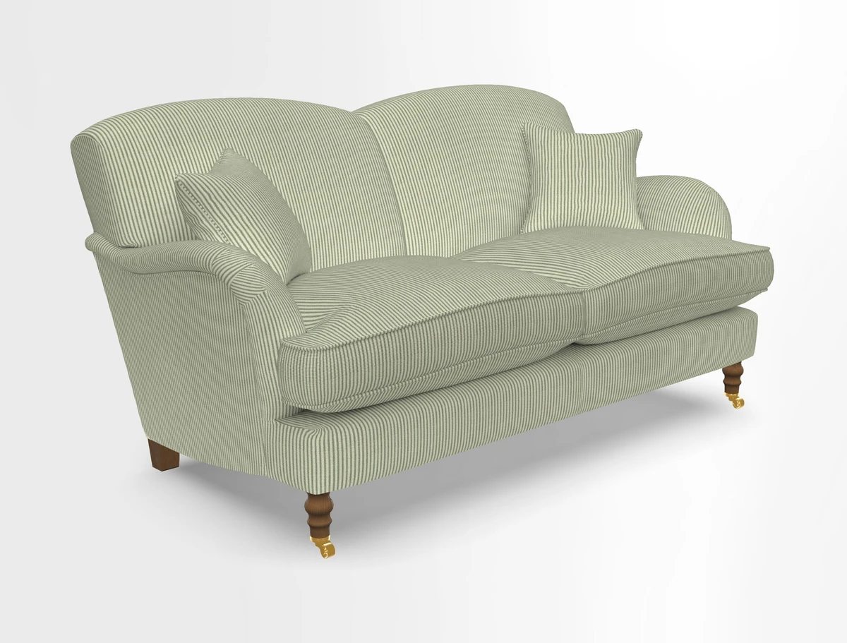 Kentwell 3 Seater 2 Hump Sofa in RHS Botanicals Henry Moon Lions Tail Teal