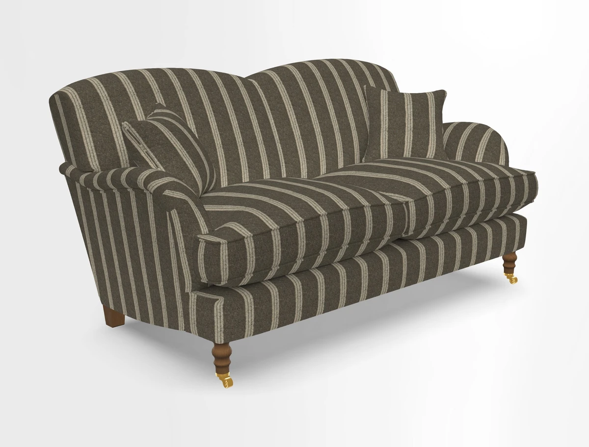 Kentwell 3 Seater 2 Hump Sofa in RHS Botanicals Henry Moon Lions Tail Teal