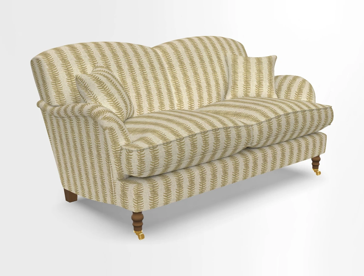 Kentwell 3 Seater 2 Hump Sofa in RHS Botanicals Henry Moon Lions Tail Teal