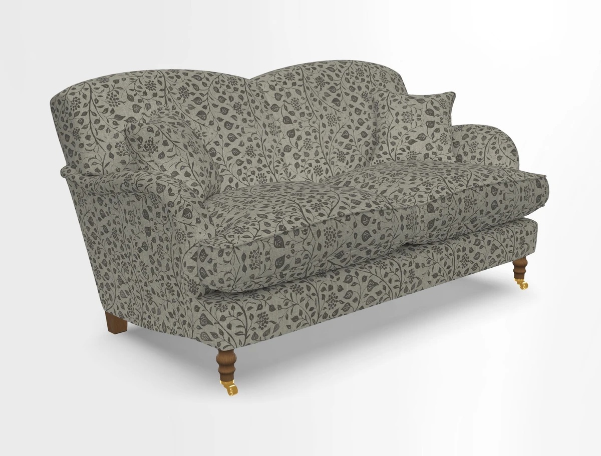 Kentwell 3 Seater 2 Hump Sofa in RHS Botanicals Henry Moon Lions Tail Teal