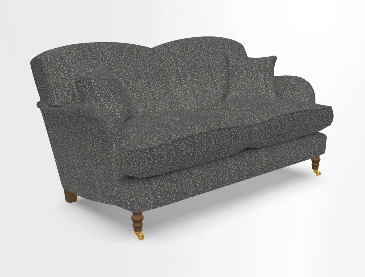 Kentwell 3 Seater 2 Hump Sofa in RHS Botanicals Henry Moon Lions Tail Teal