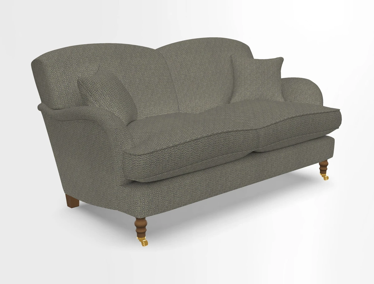 Kentwell 3 Seater 2 Hump Sofa in RHS Botanicals Henry Moon Lions Tail Teal