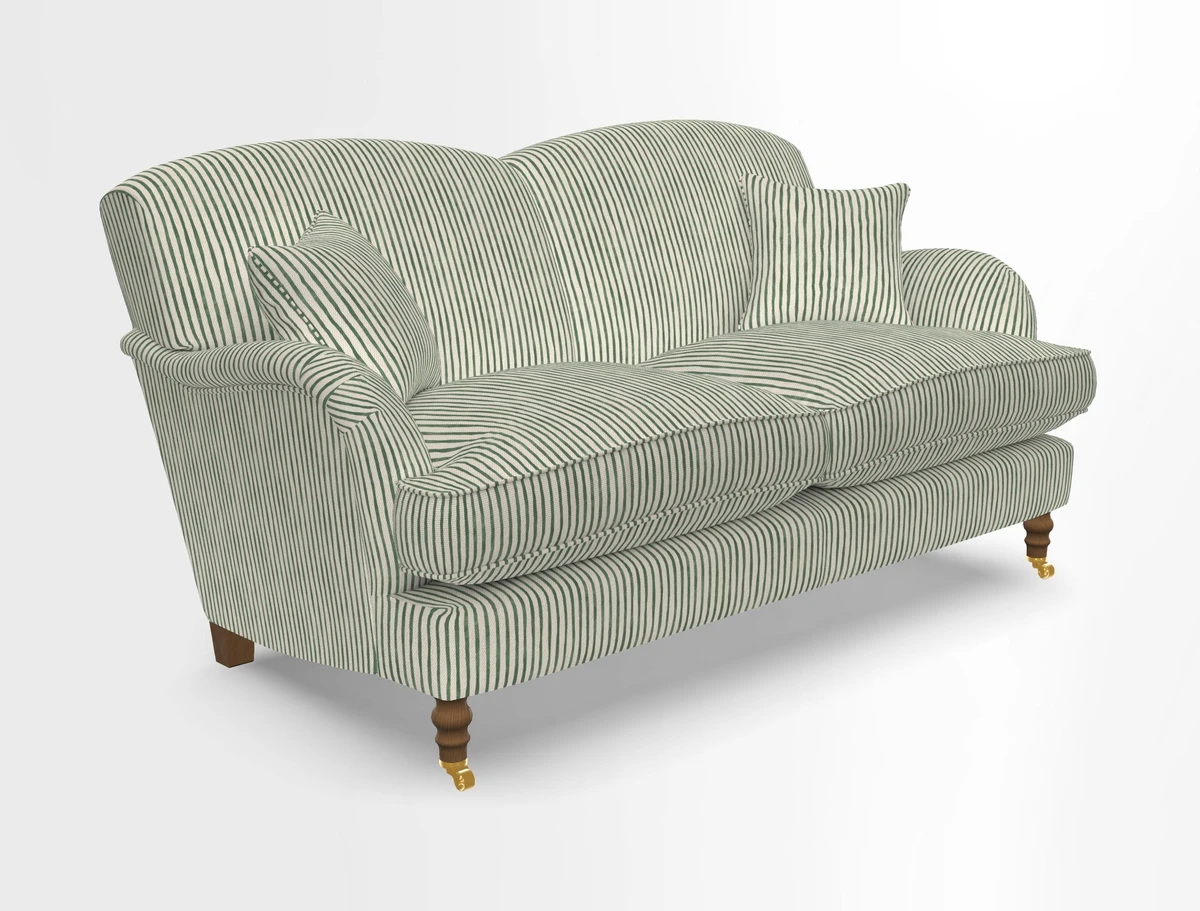 Kentwell 3 Seater 2 Hump Sofa in RHS Botanicals Henry Moon Lions Tail Teal
