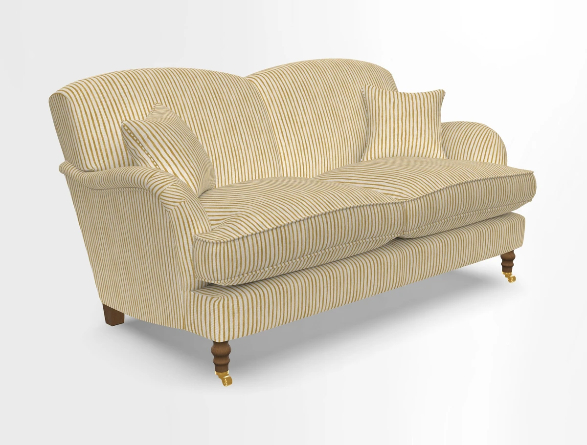 Kentwell 3 Seater 2 Hump Sofa in RHS Botanicals Henry Moon Lions Tail Teal