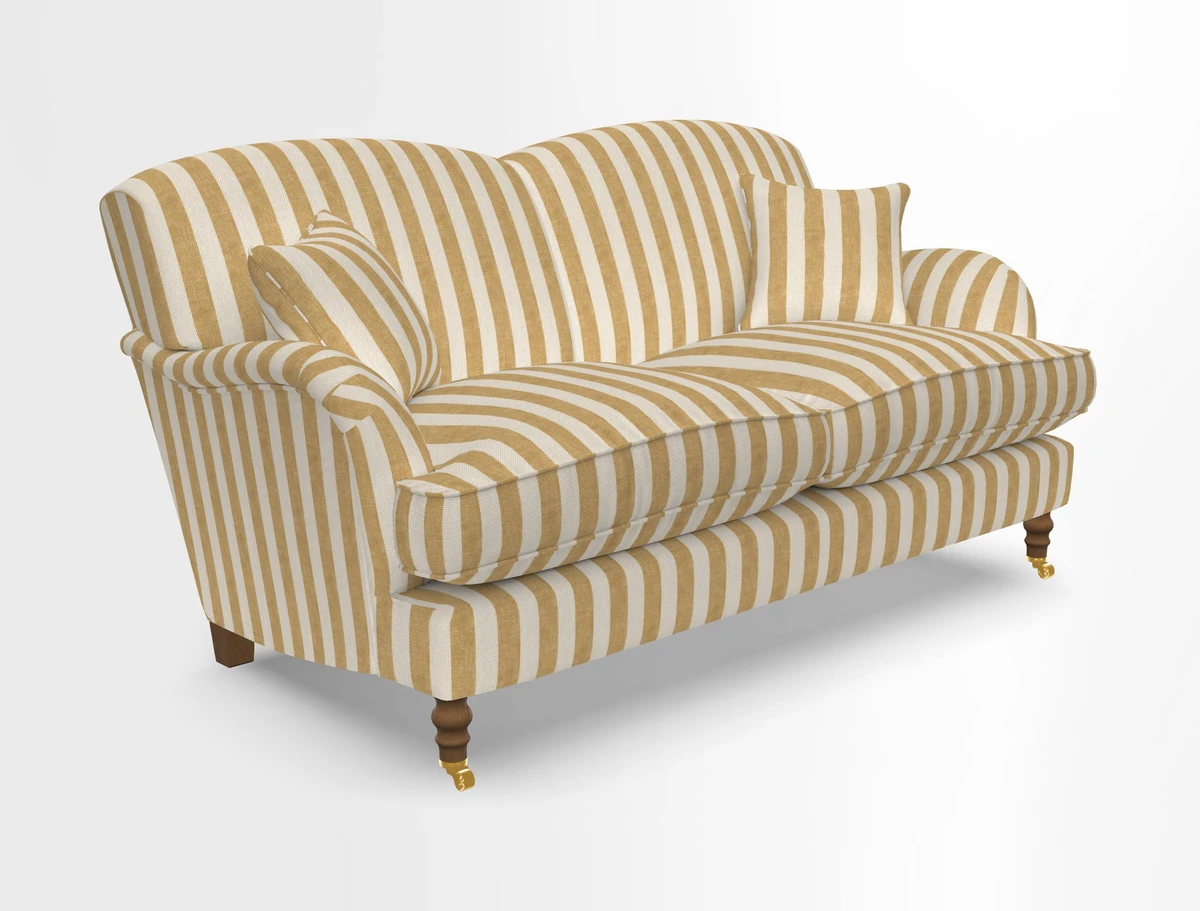 Kentwell 3 Seater 2 Hump Sofa in RHS Botanicals Henry Moon Lions Tail Teal