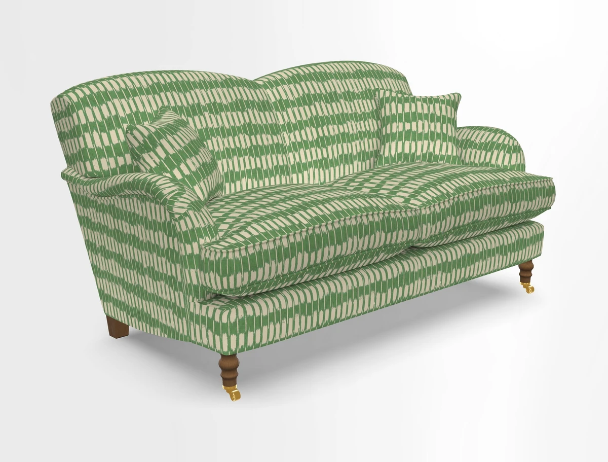 Kentwell 3 Seater 2 Hump Sofa in RHS Botanicals Henry Moon Lions Tail Teal