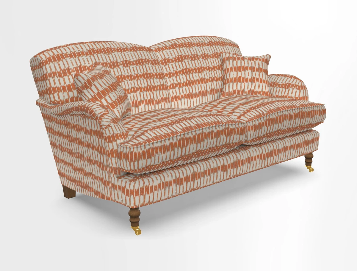 Kentwell 3 Seater 2 Hump Sofa in RHS Botanicals Henry Moon Lions Tail Teal