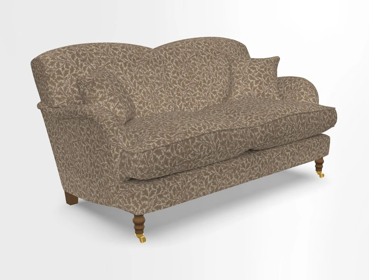 Kentwell 3 Seater 2 Hump Sofa in RHS Botanicals Henry Moon Lions Tail Teal