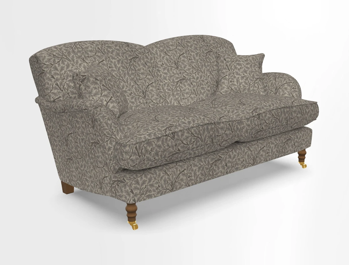 Kentwell 3 Seater 2 Hump Sofa in RHS Botanicals Henry Moon Lions Tail Teal