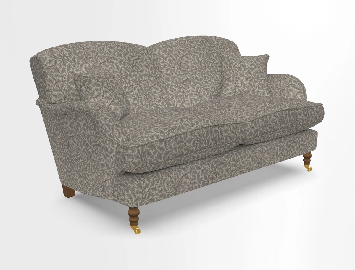 Kentwell 3 Seater 2 Hump Sofa in RHS Botanicals Henry Moon Lions Tail Teal