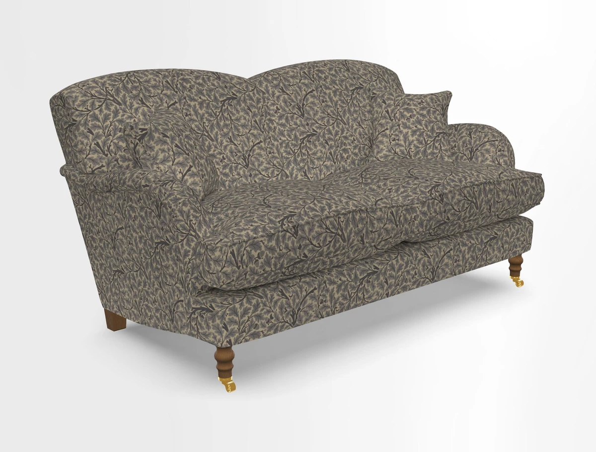 Kentwell 3 Seater 2 Hump Sofa in RHS Botanicals Henry Moon Lions Tail Teal