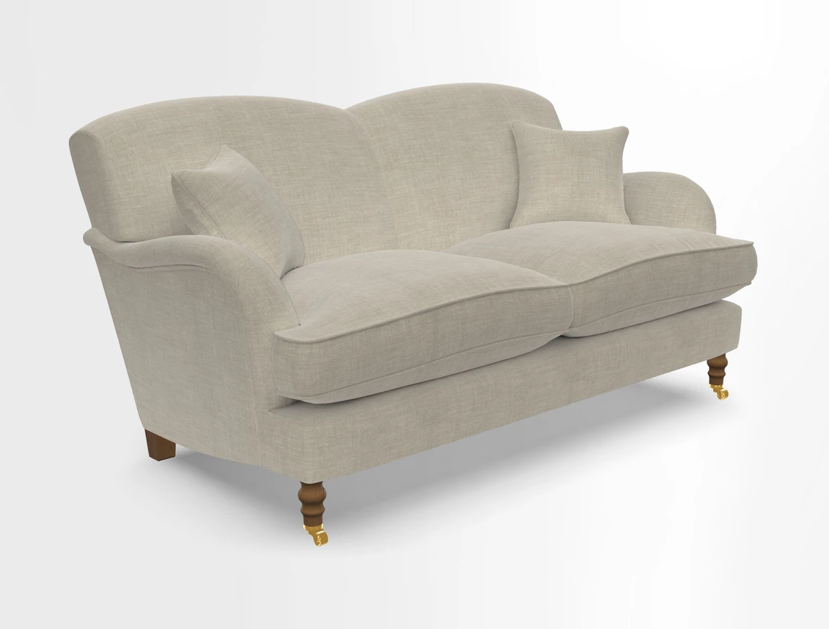 Kentwell 3 Seater 2 Hump Sofa in RHS Botanicals Henry Moon Lions Tail Teal