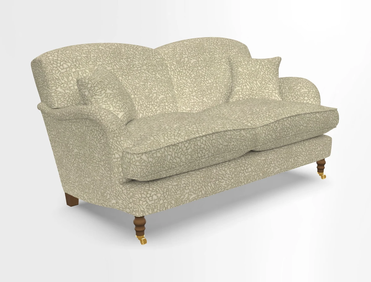 Kentwell 3 Seater 2 Hump Sofa in RHS Botanicals Henry Moon Lions Tail Teal