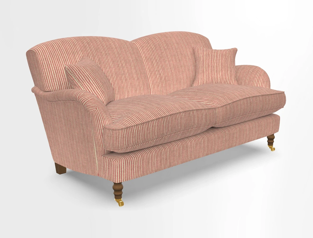 Kentwell 3 Seater 2 Hump Sofa in RHS Botanicals Henry Moon Lions Tail Teal