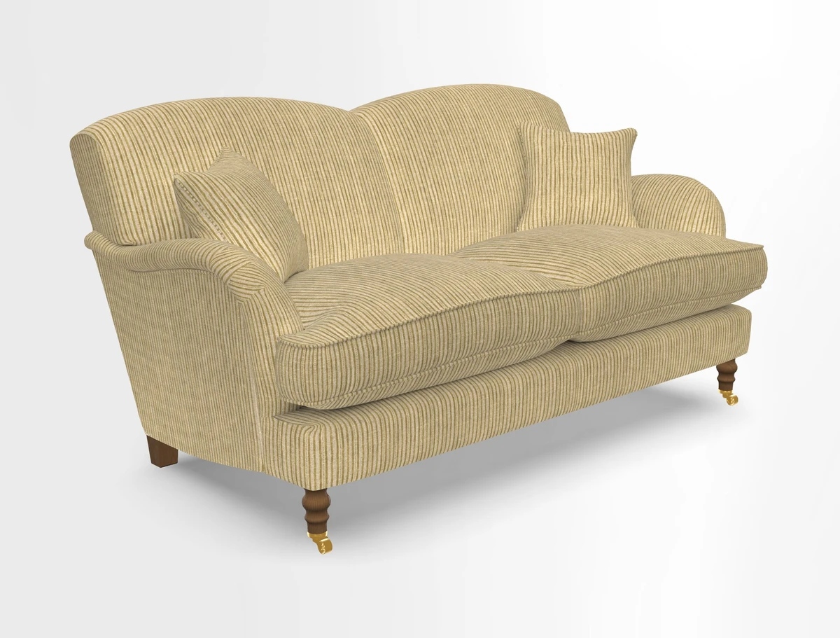 Kentwell 3 Seater 2 Hump Sofa in RHS Botanicals Henry Moon Lions Tail Teal