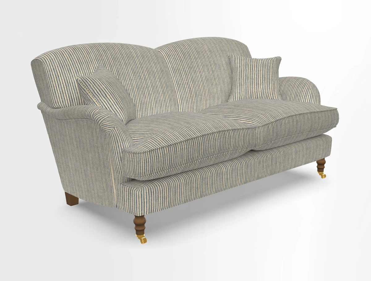 Kentwell 3 Seater 2 Hump Sofa in RHS Botanicals Henry Moon Lions Tail Teal