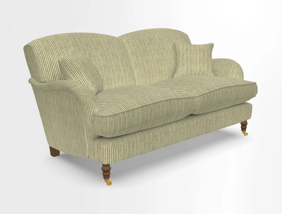 Kentwell 3 Seater 2 Hump Sofa in RHS Botanicals Henry Moon Lions Tail Teal